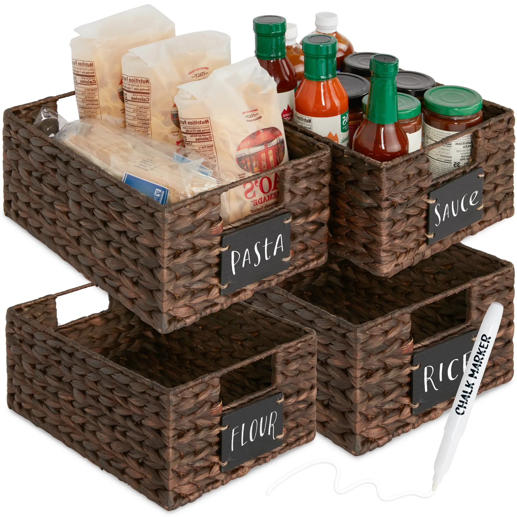 Best Choice Products Set of Woven Water Hyacinth Baskets