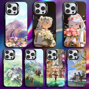 Anime Sousou No F-Frieren Phone Case For iPhone 17,16,15,14,13,12,11,Pro,Max,Plus,Mini,XS,SE Anti Fall Black Matte Hard Bumper