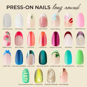 Kleo Kolor Long Round Collection Press-On Gel Nails