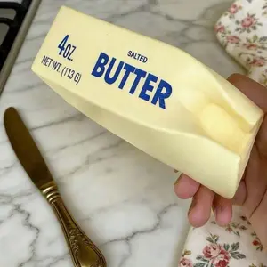 Butter Squishy - 4oz Salted Butter Design, 113g Net Weight, Perfect for Fun and Playful Use