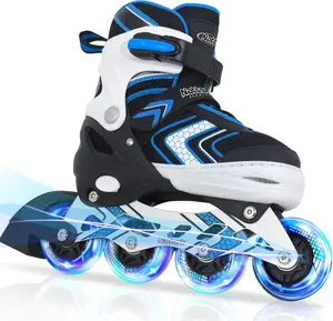Nattork Adjustable Inline Skates for Kids, Blue, Model 901 - Ideal for Inline Skating