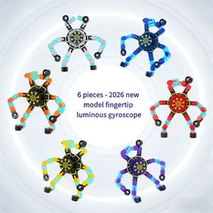 The new six-piece rotatable flexible finger toy set to be launched in 2026 is an interesting and sensory-enhancing toy, featuring extendable chains, robots, stress-relieving toys for the fingers, gyroscope toys, and more.