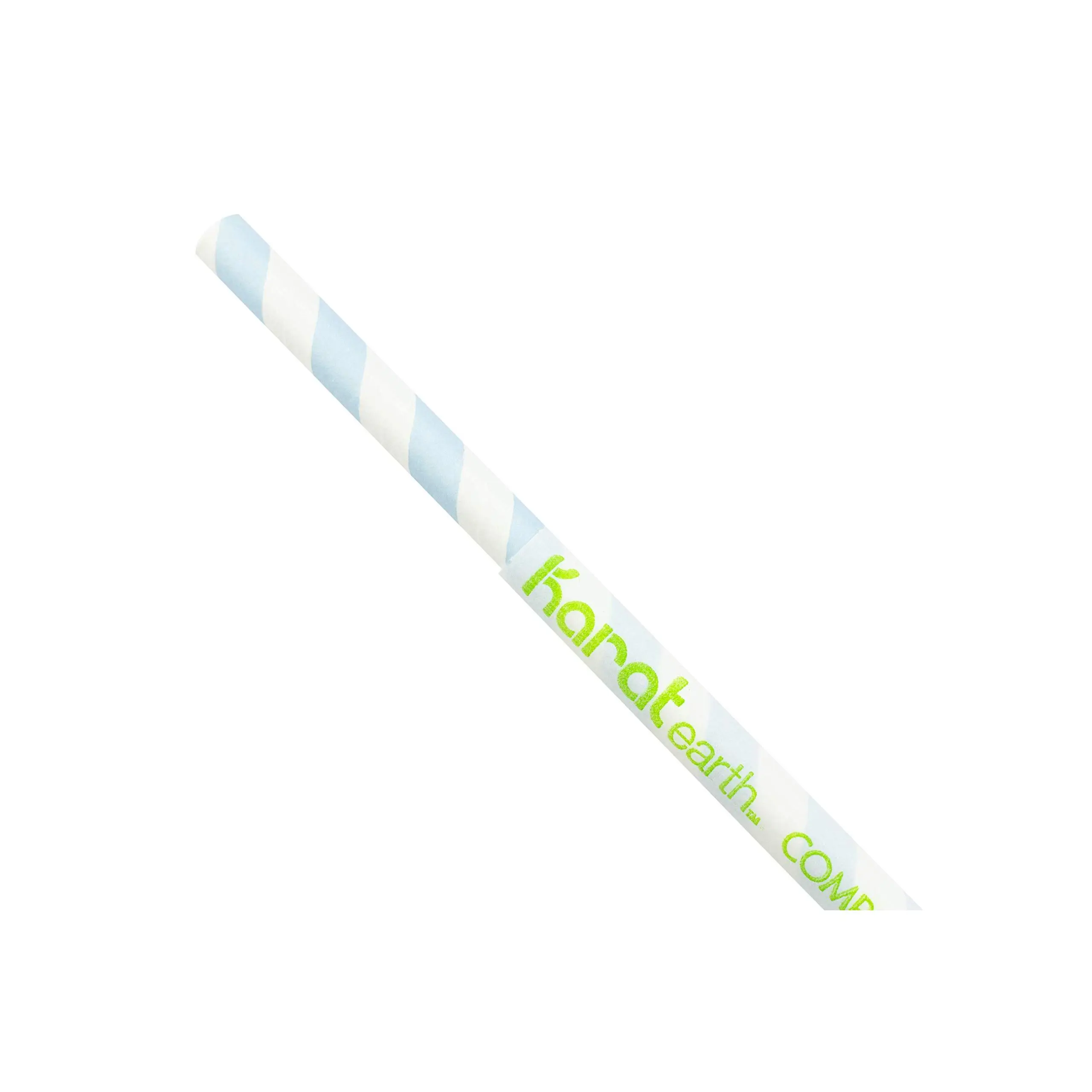 [1,200 pcs] Karat Earth 10.25" Giant Paper Spiral Disposable Straw (7mm) Paper Wrapped, Blue & White
