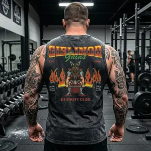 OSRS Gielinor Deadlift Wash Tank Top Heavyweight Workout Tank Old School Runescape For Him