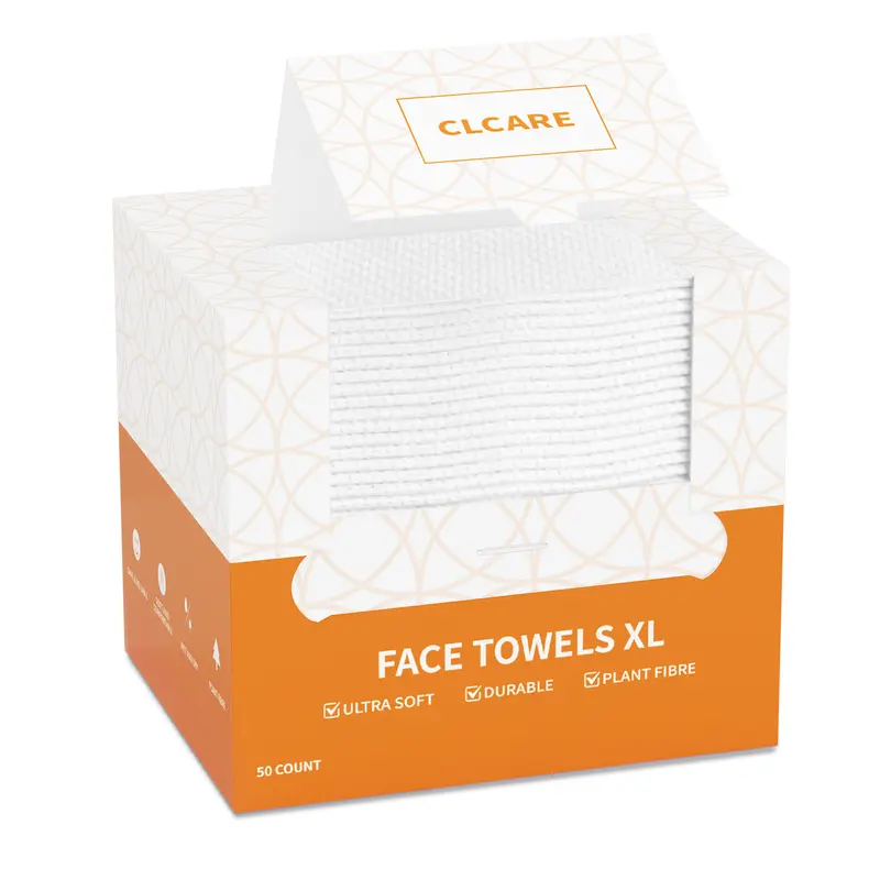XL Disposable Facial Cleansing Cloths - 100 Count, 25x30cm, Additive-Free Daily Care Tool, Baby-Safe for Moms, Makeup Remover & Facial Wash-Dry Wipes, Cloth Tissue for Clean Skin