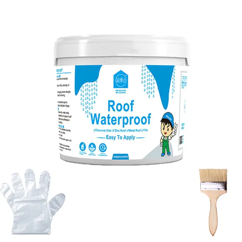 1.1 lb Waterproof Sealant for Cracks - Roof Leak & Exterior Wall Repair Coating, Freeze-Heat Proof, DIY Home Improvement Building Supply