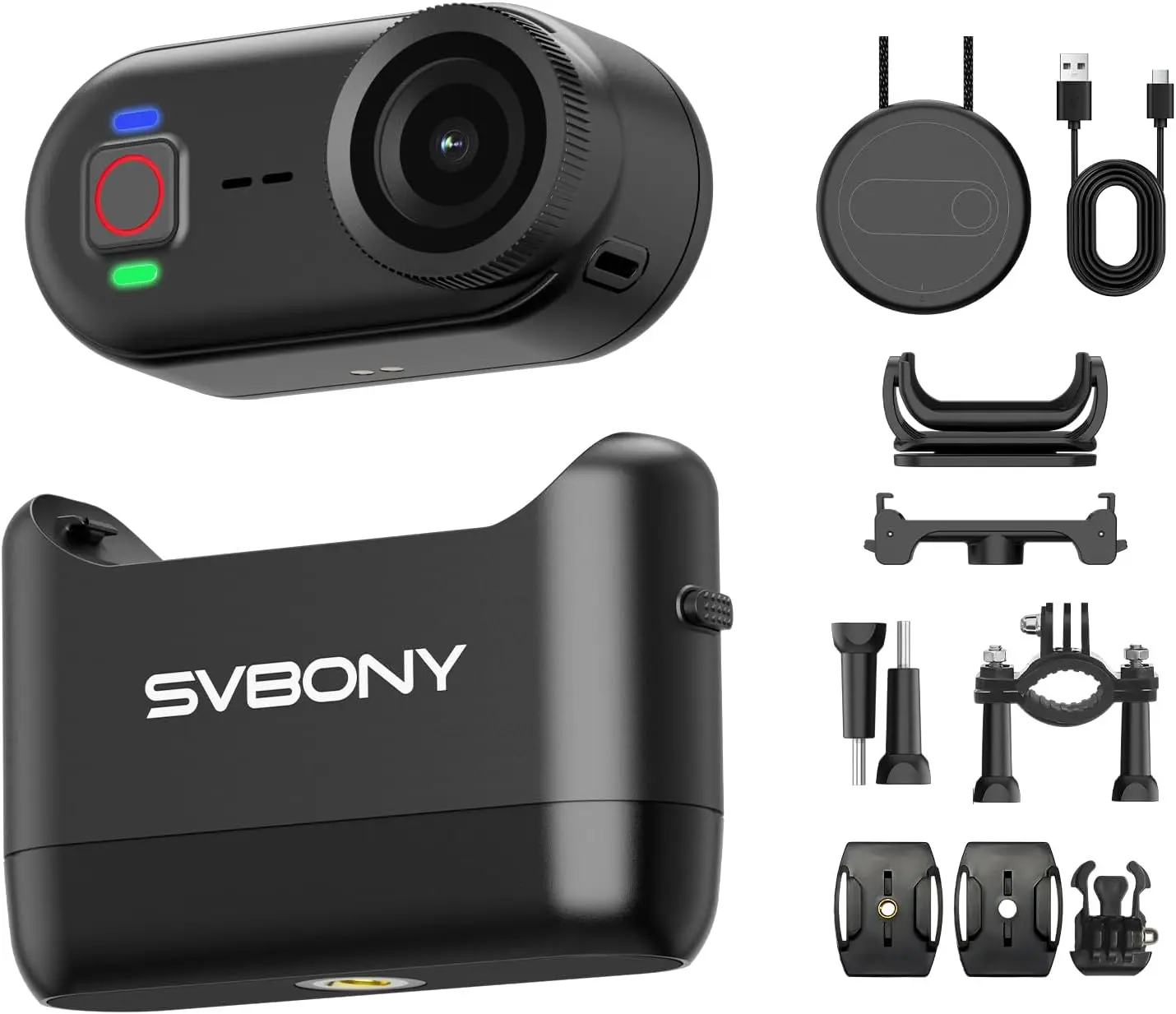 SVBONY SVGo M3 4K Body Camera, Hands-Free POV Camera with 300Min Battery Life&Magnetic Quick Release for Recording Life, Waterproof Without Housing and 64GB Built-in, Ready to Roll and Mount Anywhere
