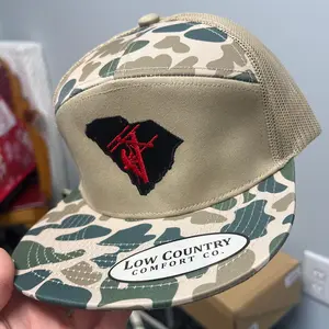 SC Lineman Blue Collar Old School Camo 7 Panel Hat