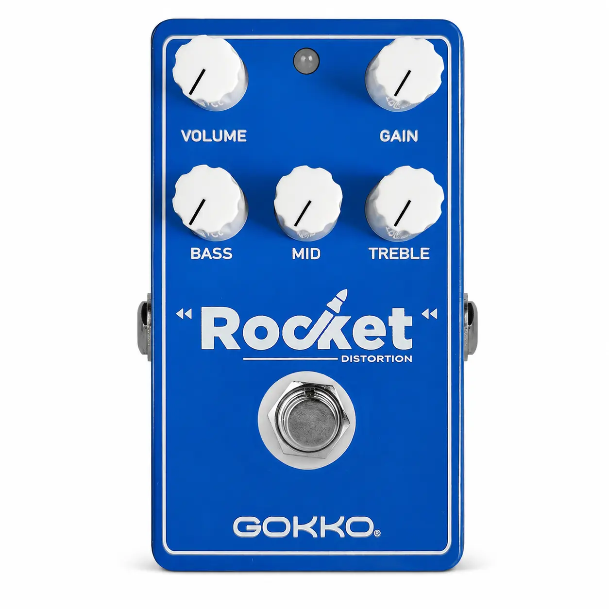 Rocket GK-45 Guitar Distortion Pedal, 5-Knob Controls, 3-Band EQ, True Bypass