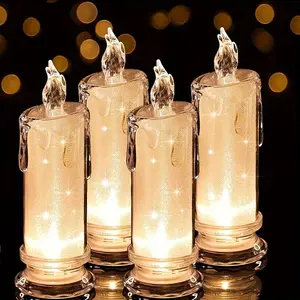 LED Flameless Candle, Gap Column Design, Includes Battery, Ideal for Home Decor & Special Occasions, Enhances Ambiance