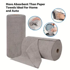 40pcs Reusable Cleaning Cloths Microfiber Towel Washable Tear Away Cleaning Towels Roll 25cm X 25cm Absorbent Rags Drying Dishcloths For Bathroom Kitchen House Car