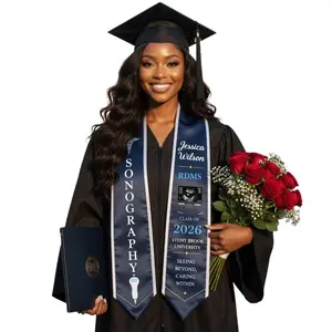 Custom Sonography Graduation Stole RDMS Grad Sash Class of 2026, Personalize Medical Graduation Stole, Custom Ultrasound Tech Stole