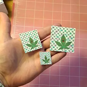 Weed Smiley sticker design by SamAcidity, waterproof pot Smiley face sticker, cool marijuana sticker, psychedelic pot sticker, sticker art