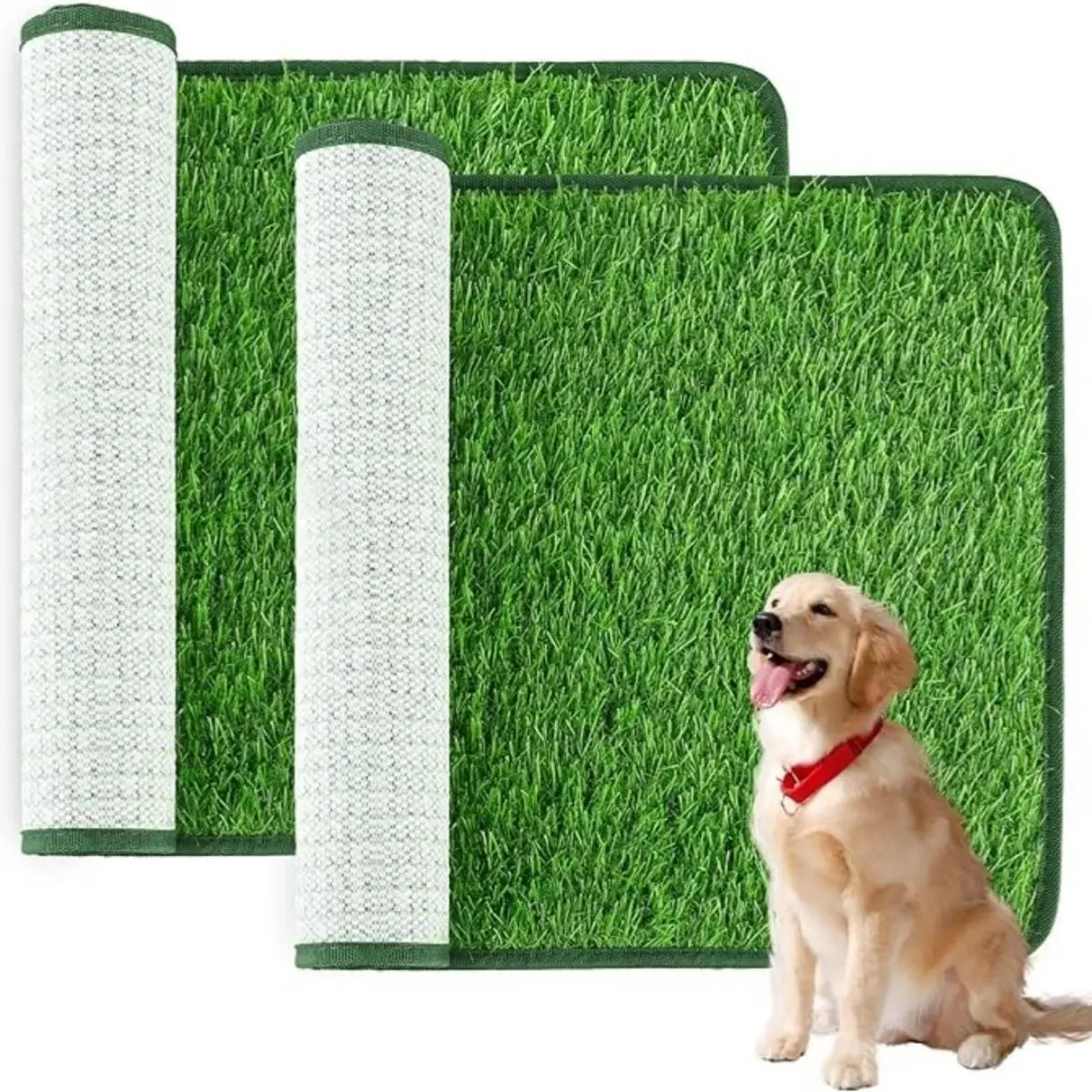 Cat Dog Potty Training Grass Mat Indoor Outdoor Artificial Turf Pet Toilet Pad Suitable for Training and Replacement for Large Medium and Small Dogs as well as Puppies