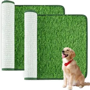 Cat Dog Potty Training Grass Mat Indoor Outdoor Artificial Turf Pet Toilet Pad Suitable for Training and Replacement for Large Medium and Small Dogs as well as Puppies