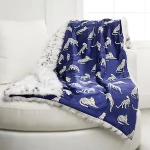 G by Giuliana Home 50" x 60" Faux Fur Snow Leopard Throw