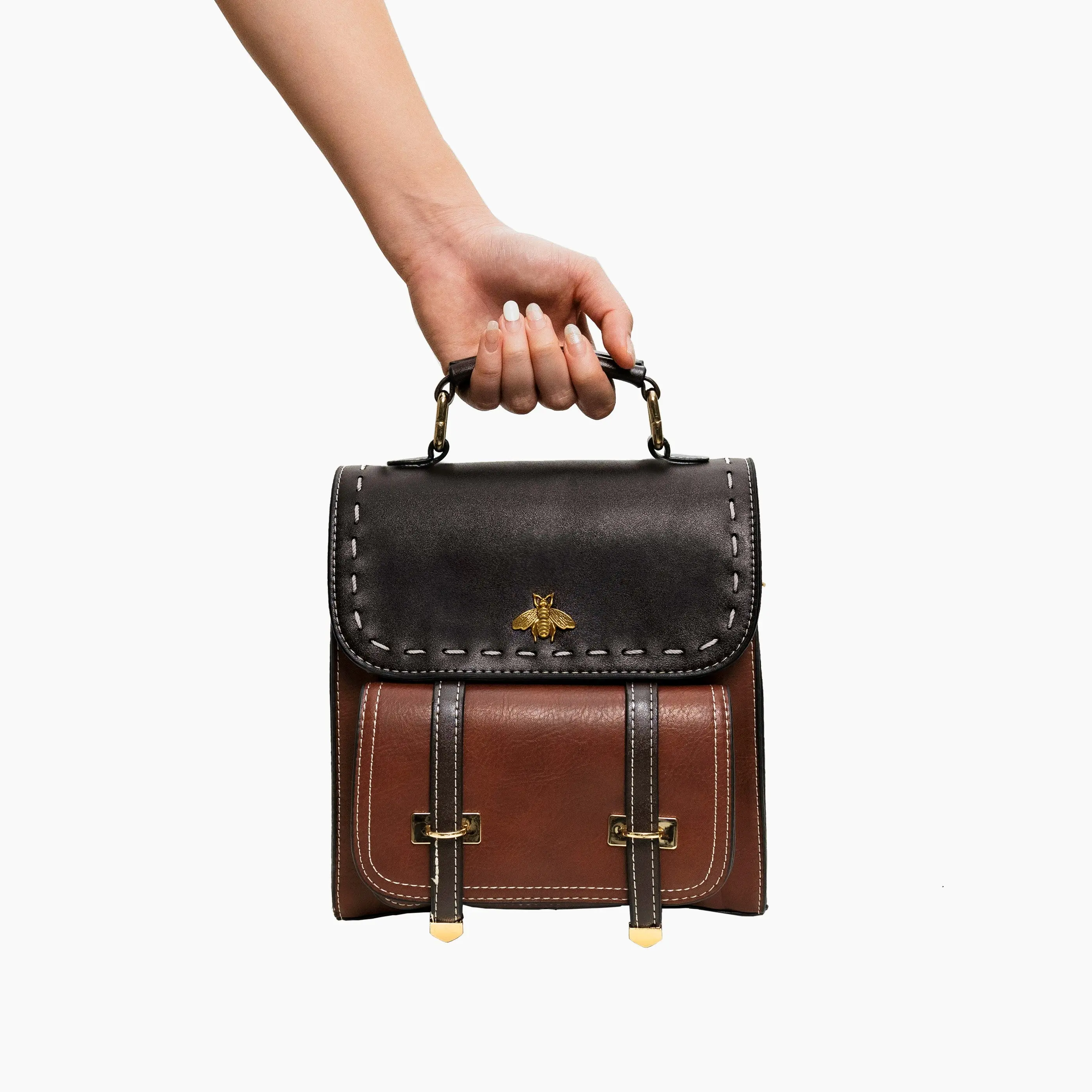 Ventahe Bumblebee Leather Backpack For Girl Mothers Day Graduation Gift