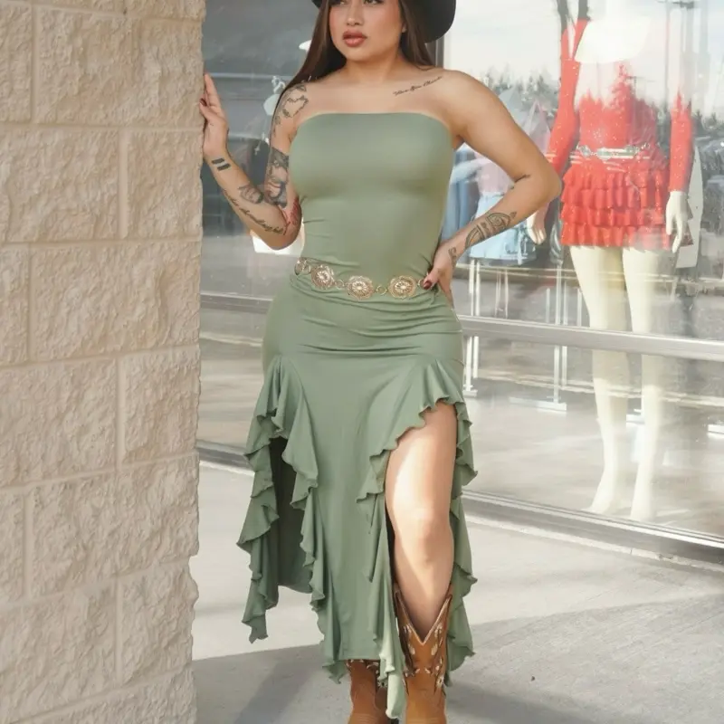 Elegant ruffle midi dress Elegant ruffle midi dress