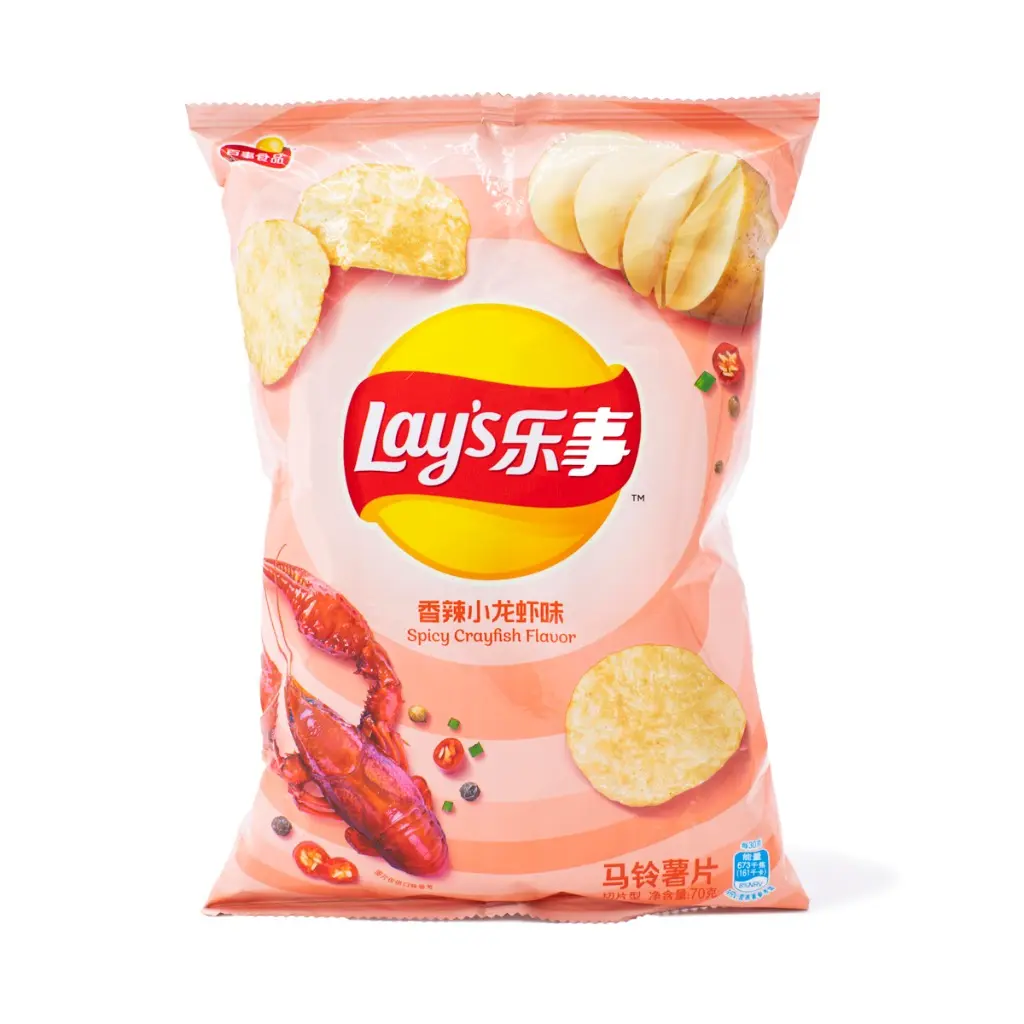 Lay's Potato Chips, Spicy Crayfish Flavor 70 g Lay's Potato Chips, Spicy Crayfish Flavor 70 g