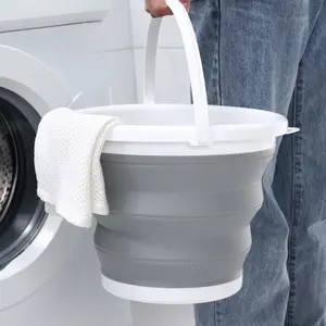 1pc Durable PP Collapsible RV Folding Bucket - Portable Water Container for Camping, Fishing, Travel, Easy Storage, Household Cleaning Tool
