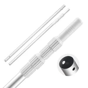 fathersdaygift  VEVOR Pool Pole, 3.4 to 15 Ft Telescoping Swimming Pool Cleaning Poles, Professional Adjustable Telescopic Pole with 2 Extension Poles, Heavy Duty Cleaner Stick for Skimmer Net, Brush, Vacuum HeadVEVOR Super Brand Day
