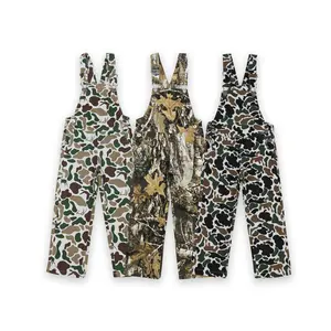 Kids boy denim overalls boy camo jumpsuit hunting clothes camouflage clothing