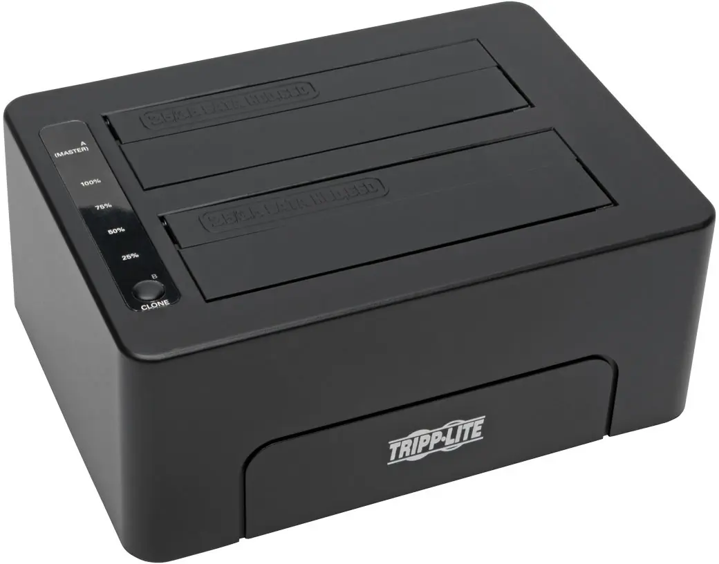 Tripp Lite TRL-U339-002 USB 3.0 SuperSpeed External Hard Drive Docking Station, Dual SATA, Offline Clone Support, Compatible with 2.5-3.5 in. HDD