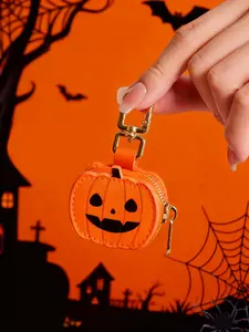 Ladies' Mini Cute Small Pendant, Pumpkin Shaped Small Coin Purse, Bag Decoration Set, Fun And Exciting Small Pendant, Quirky Unique Gift Creativity, Halloween Novel Gift, Ideal Gift, For Daily Portable Travel Use, Keychain Accessories, Keychain Charm