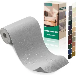 Canvas Repair Tape 4x70 Inch  Self-Adhesive Fabric Repair Patch for Repairing Boat Covers,Tents,Patio Umbrellas, Seats,Luggage,Sofas.(Grey)