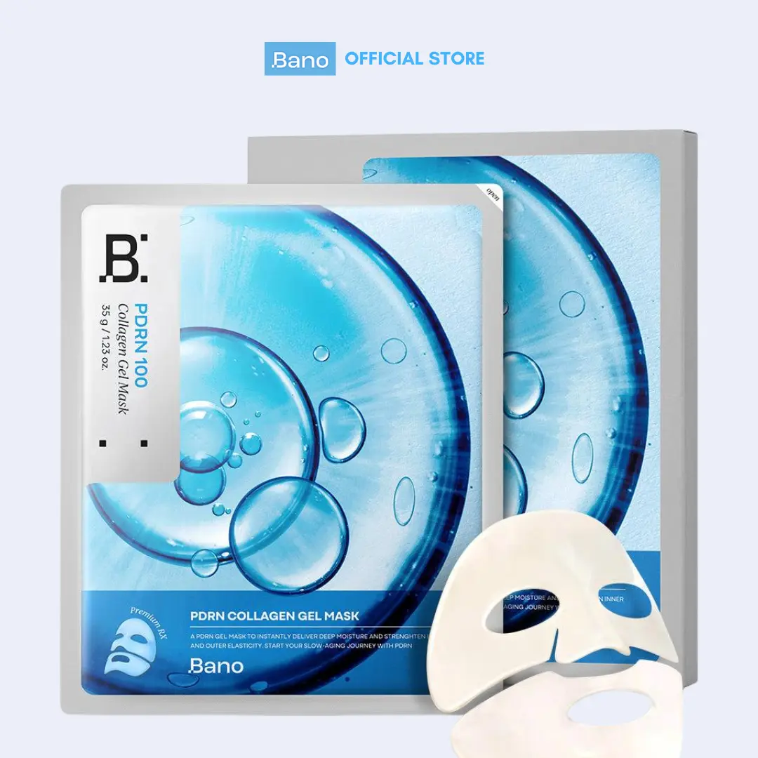 Bano PDRN Collagen Mask - Deep Moisture, Collagen Synthesis, Skin Elasticity with b-PDRN 150,000 PPM for All Skin Types