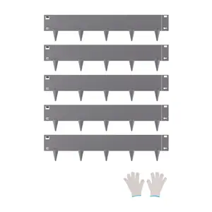 【Summervibes】VEVOR Steel Landscape Edging 5 Packs 39x5in Rust-Resistant Edging Border Dark Gray