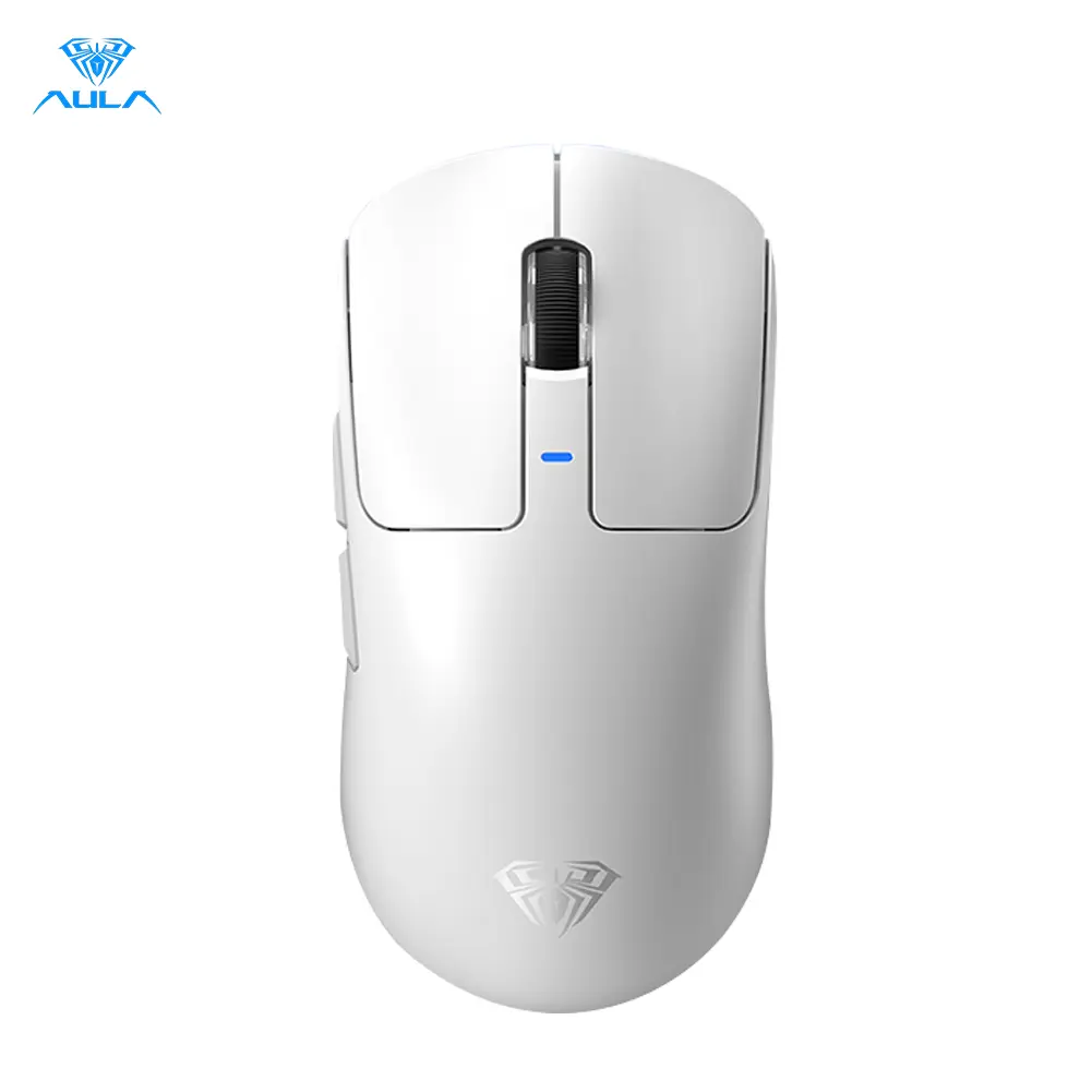 AULA SC680 Tri-Mode Cable-Free Gaming Mouse - 2.4G/BT5.0/USB-C, 10000 DPI Rechargeable, 6 Programmable Buttons, Summer Anti-Slip Surface, Extra Switches, Keycap Puller, Ergonomic Gaming Accessories for Desktops & Laptops