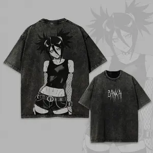 valentine shirts  Rukia Bankai Tee – Washed Oversized Anime Shirt for Bleach Fans