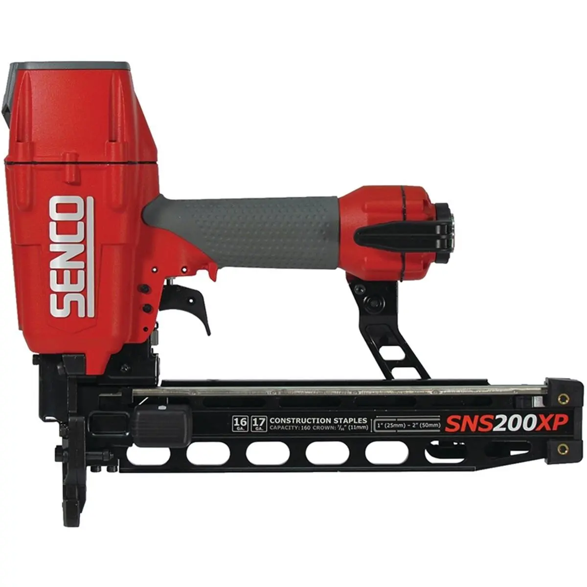 Senco Heavy Wire Pneumatic Construction Stapler - 2 in., 17-16 gal, Portable Heavy-Duty All-Metal Power Tool, Office Equipment Part for Tight Areas
