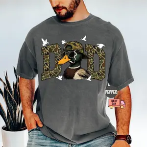 Comfort Colors Hunting Dad T-Shirt, Duck Hunting Shirt, Mallard Duck Shirt, Daddy of Hunters, Camo Dad Shirt, Hunting Season, Daddy Shirt