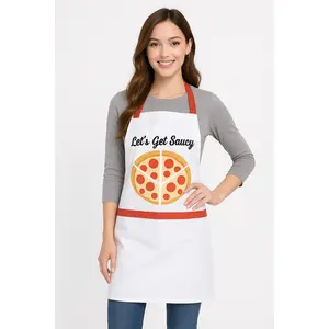 "Let's Get Saucy" Pizzeria Apron for All Ages