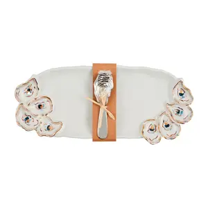 Mud Pie Layered Oyster Tray & Spreader Set