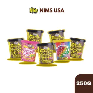 NIMS Crispy Choco Tub Assorted Flavor, Ready to Eat 250g/8.8oz, Snack, Dessert Biscuit Cookie