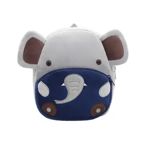 Kids Cartoon Elephant Shaped Backpack, Cute Plush Backpack for Kids, Casual Trendy School Bag for Boys & Girls