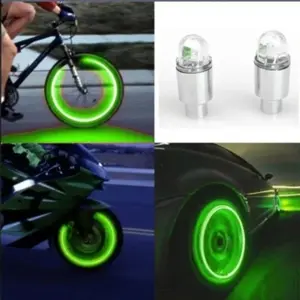 2/4/8PCS Auto LED Lights Vehicle Truck Accessories Motorcycle Bicycle Lights Tire Valve Covers Decorative Lights Tire Valve Covers Flash Strobes Neon Lights