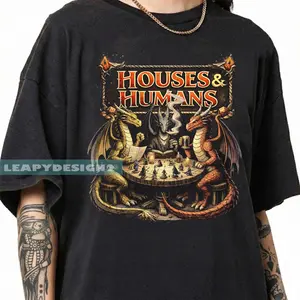 [ Sale Up To 40%]Comfort Colors® Houses and Humans Dungeons Dragons Shirt, Retro 90s RPG Tee, Funny Gamer Gift