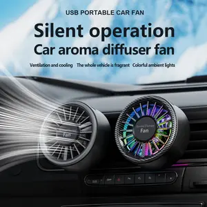 Three-In-One Car Fan with Cold Air, Car Aromatherapy Diffuser & Light, Adjustable Vent Design, Built-In Essential Oil Module for Freshness