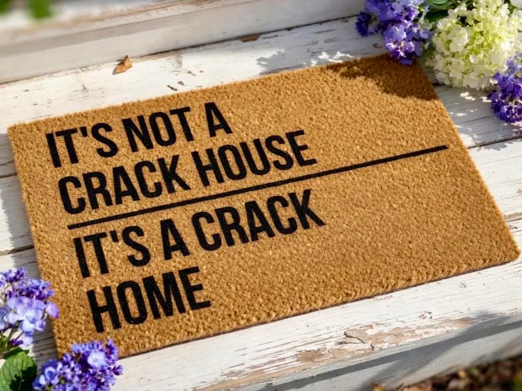 It's Not A Crack House It's A Crack Home Doormat, Funny Doormat, Funny Door Mat, Housewarming Gift, Birthday Gift, Wedding Gift, Funny Mat