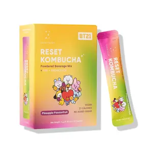 Everydaze EVERYDAZE with BT21: Reset Kombucha, Pineapple & Passionfruit Flavor, 10pcs