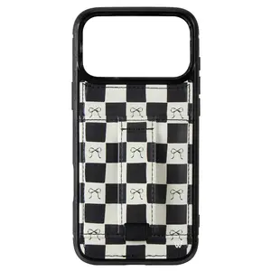 Walli Cases Bow Noir Phone Case with Wallet and Finger Strap