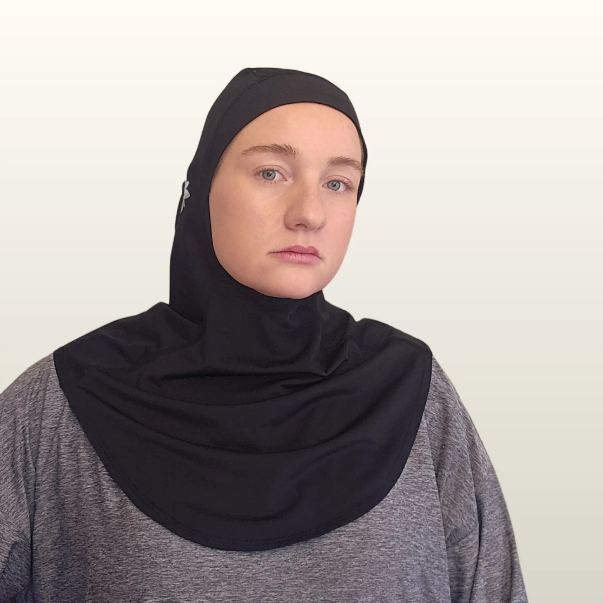 Women's Essential Modest Sport Hijab - Black, Workout Hijab for Gym Workouts, Training, Everyday Training