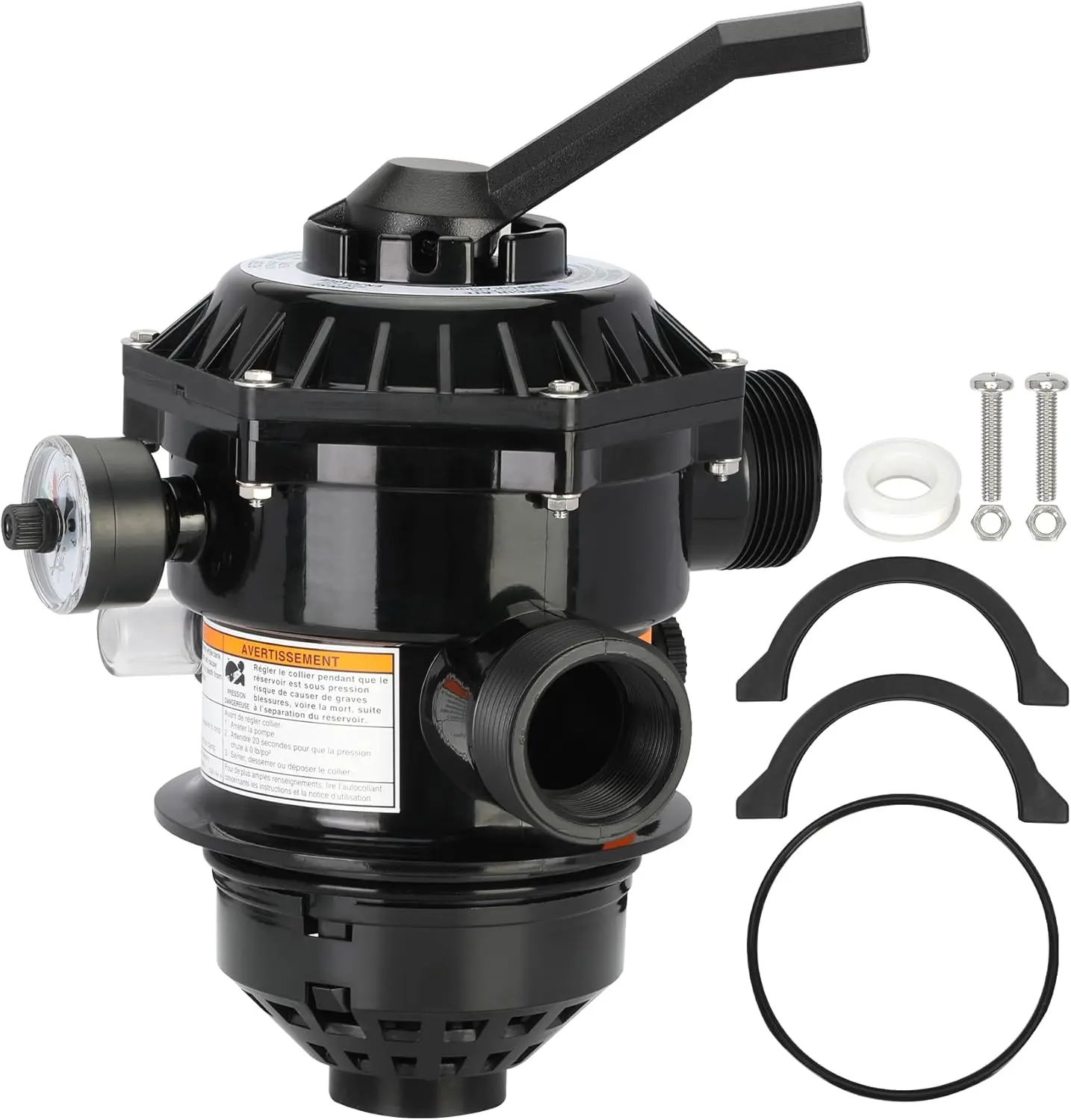 262506 1-1/2-Inch 6-Way Clamp Style Valve Compatible with pentair 262506 Multiport Valve,Fit for Tagelus/Sand Dollar/Meteor Pool and  Sand Filter