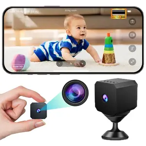 Spy Camera Hidden Camera, WiFi Mini Wireless Small Nanny Cam Real 1080P with Night Vision for Indoor Security, Tiny Secret Camaras Espias Ocultas for Baby/Pet with APP Remote Viewing Monitor Monitoring Surveillance