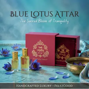 Blue Lotus Attar Perfume Oil: Rare Floral, Vegan, Alcohol-Free