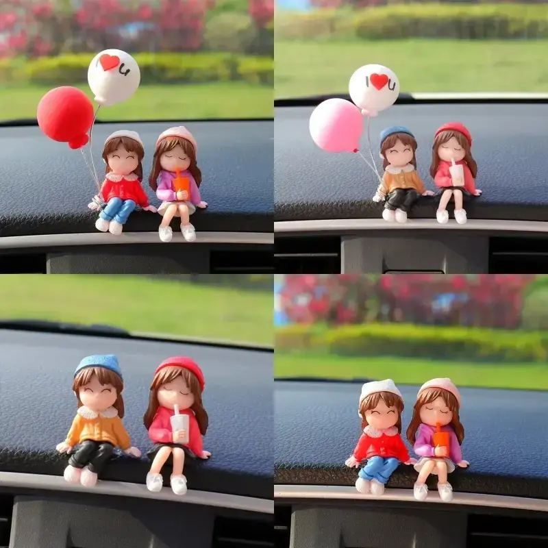 Cute Couple Decoration Car Center Console Ornamentation for VOLVO Rdesign S40 S60 S80 S90 XC40 XC60 XC70 XC90 V40 V60 V70 V90
